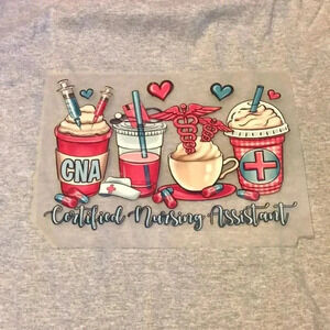 Women’s medium CNA Tshirt‎ Custom made